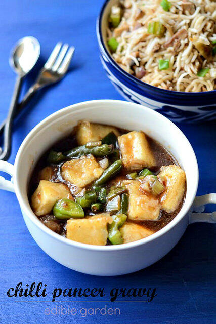 chilli paneer gravy-how to make chilli paneer chilli paneer gravy recipe
