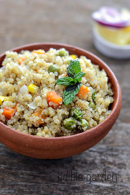 quinoa vegetable pulao-indian quinoa recipes