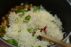 how to make indian mushroom fried rice recipe-6