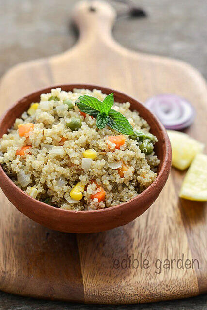 quinoa vegetable pulao-indian quinoa recipes