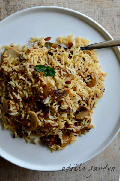 easy mushroom pulao recipe mushroom pulao-mushroom pulao recipe-2