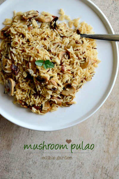 mushroom pulao-mushroom pulao recipe