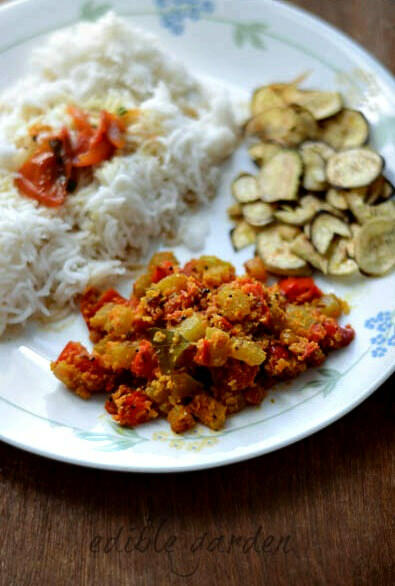 chow chow capsicum curry recipe