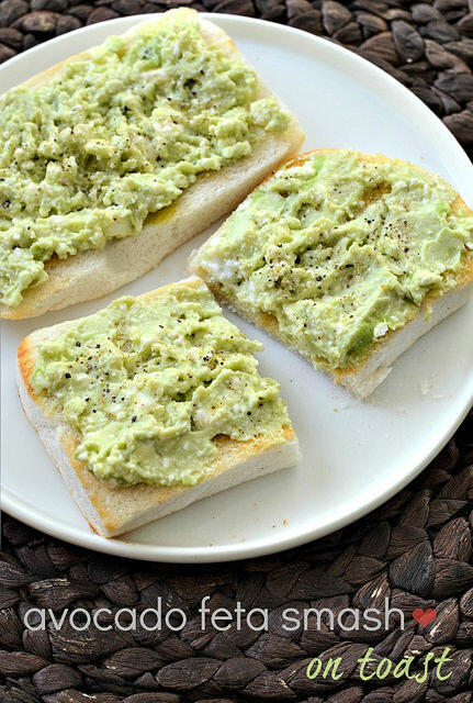 avocado feta smash on toast recipe