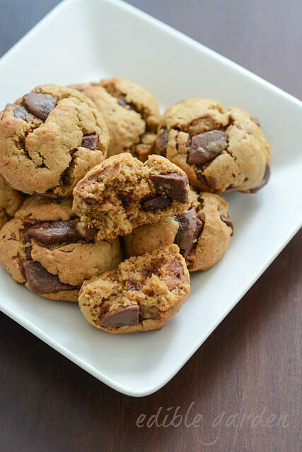 Whole wheat chocolate chip cookies, step by step recipe