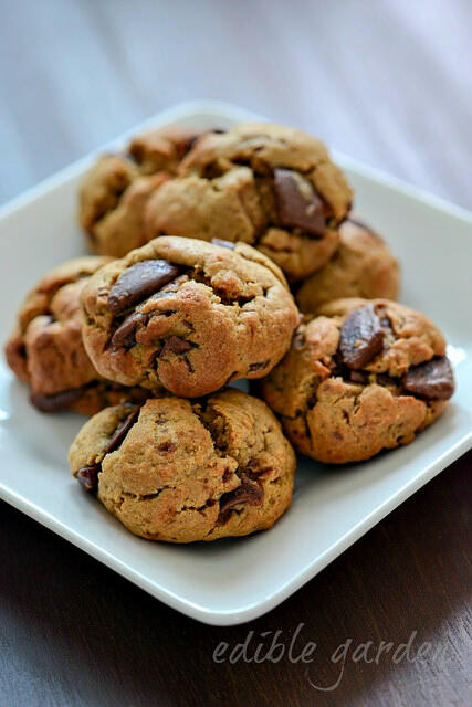 Whole wheat chocolate chip cookies, step by step recipe