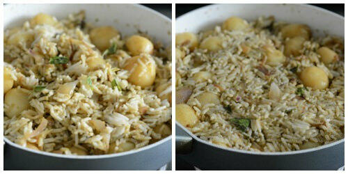 baby potato biryani recipe step by step