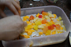 Eggless no bake mango biscuit pudding recipe step by step Eggless no bake mango biscuit pudding recipe step by step