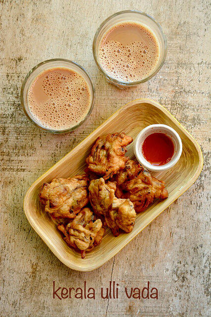 Ulli vada onion vada recipe, Kerala tea time snack