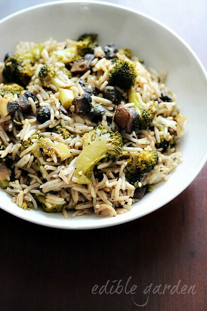 broccoli mushroom fried rice recipe