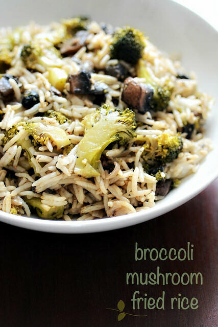 broccoli mushroom fried rice recipe