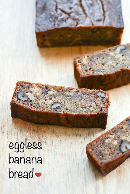 Eggless Banana Bread Recipe, Eggless Banana Bread Step by Step 