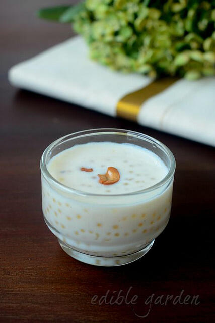 sago payasam-sabudana kheer-sago pearls payasam