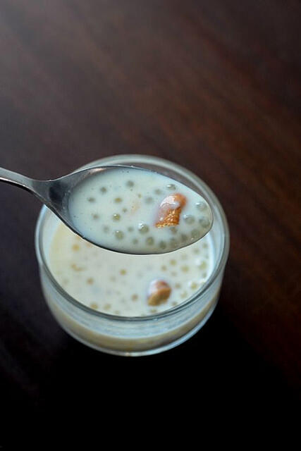 sago payasam-sabudana kheer-sago pearls payasam