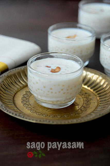 sago payasam-sabudana kheer-sago pearls payasam