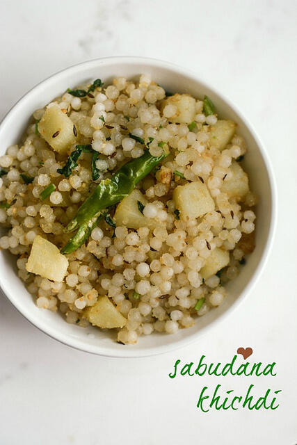 sabudana khichdi, sago khichdi recipe