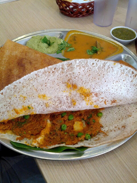 Vegetarian Kheema Masala Dosa | Gokul Vegetarian Restaurant Singapore