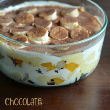 easy trifle recipe, trifle pudding with chocolate cake