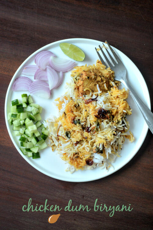 Hyderabadi chicken dum biryani, chicken dum biryani recipe