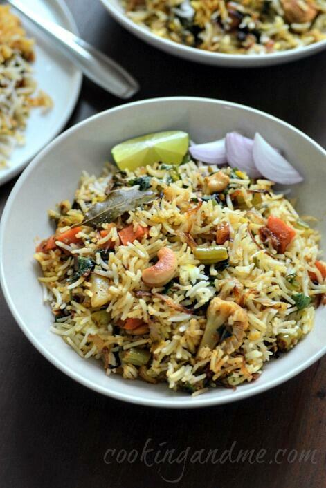 hyderabadi vegetable dum biryani, veg dum biryani recipe