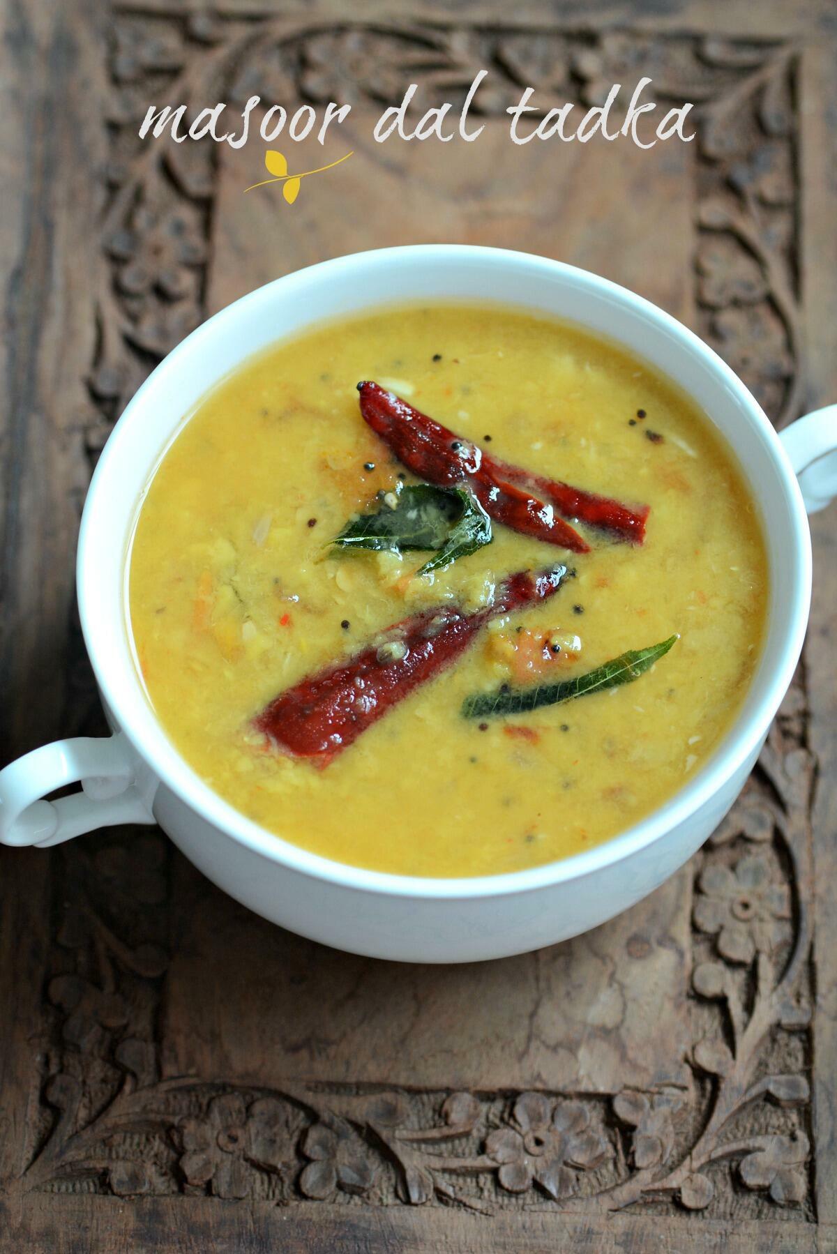 masoor dal tadka recipe, how to make dal tadka without pressure cooker