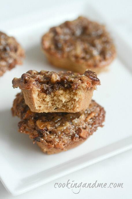 pecan pie bites, mini pecan pie recipe 