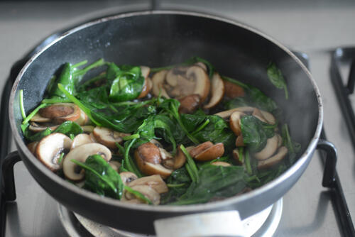 spinach mushroom frittata recipe step by step