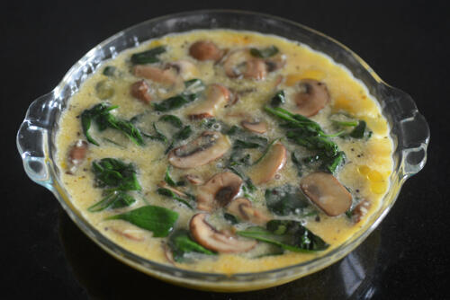 spinach mushroom frittata recipe step by step