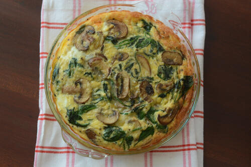 spinach mushroom frittata recipe step by step