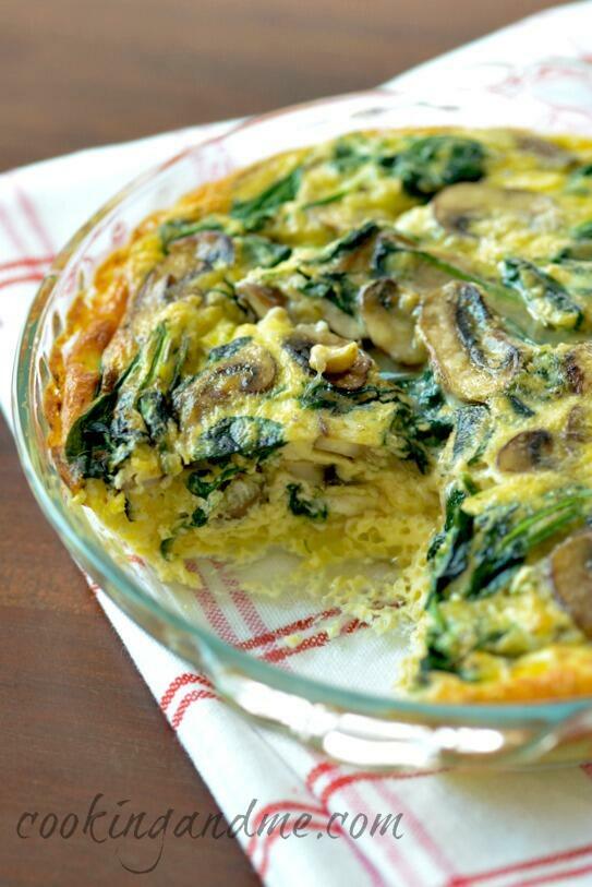 spinach mushroom frittata recipe step by step