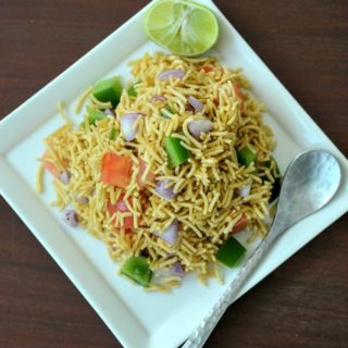 sev chaat recipe, quick and easy party starter