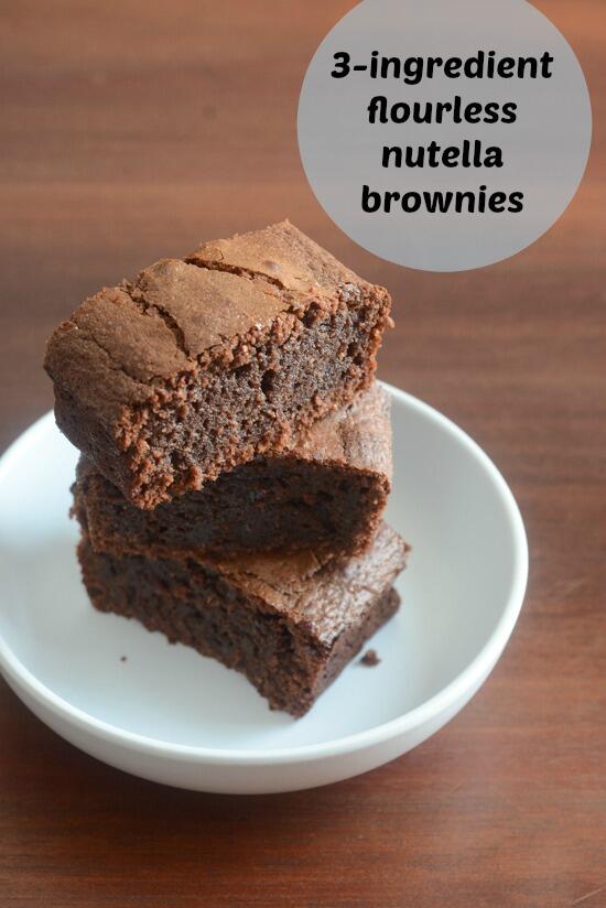 3 ingredient flourless nutella brownies recipe ed