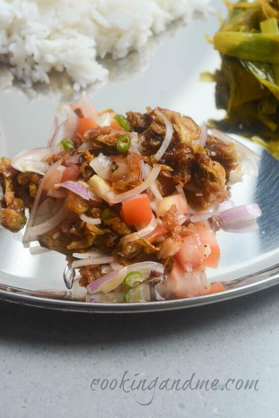 crispy fried bitter gourd salad recipe