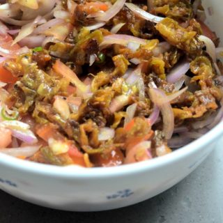 crispy fried bitter gourd salad recipe