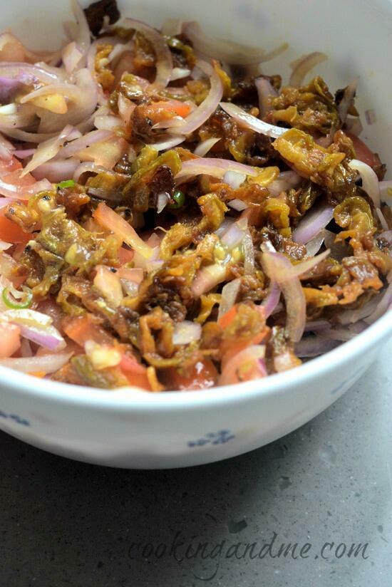 crispy fried bitter gourd salad recipe