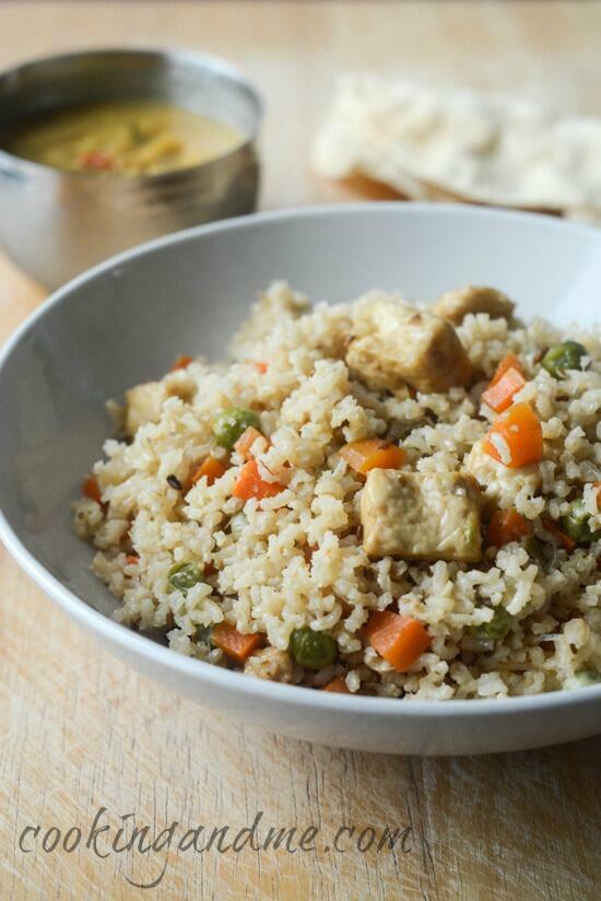 vegetable paneer biryani with brown rice recipe