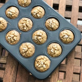 banana oats atta muffins for baby, toddlers