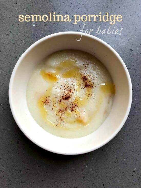 semolina porridge recipe for babies, toddlers 