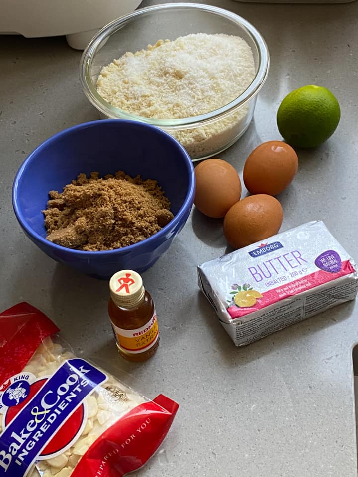 gluten free almond coconut lime cake