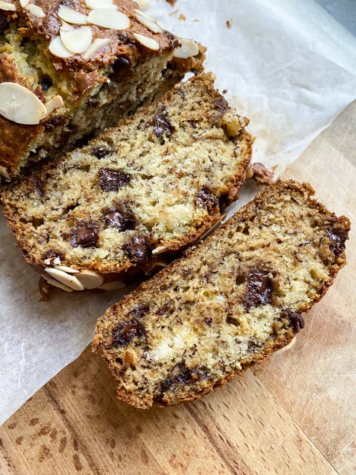 one bowl chocolate chip banana bread