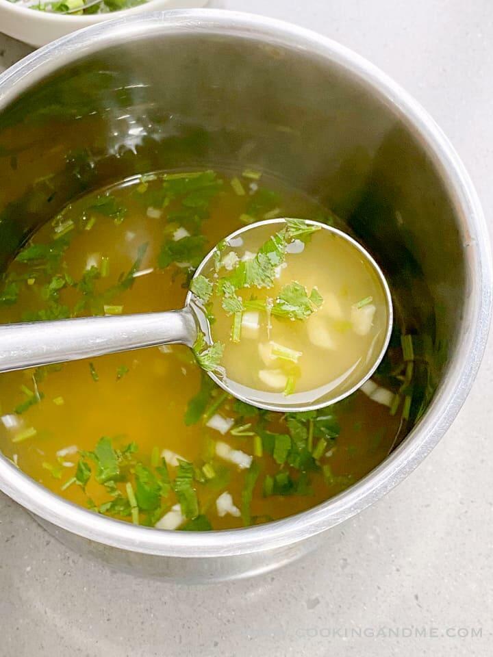 soup base for Thai steamed fish