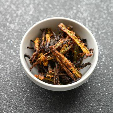 air fryer okra fry kurkuri bhindi